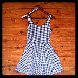 Blue and white summer dress